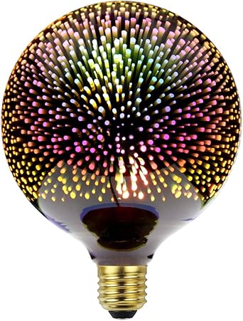Edison Classic 3d Birne Feuerwerk Led Lichtquelle 2 240v E27 Gluhlampe G125 Amazon De Beleuchtung