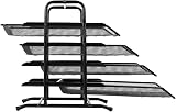 EasyPAG 4 Tier A4 Mesh In Tray Desk Organizer Black view 3