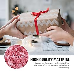 ZEBMOON 2 LB Pink Crinkle Cut Paper Shred Filler
