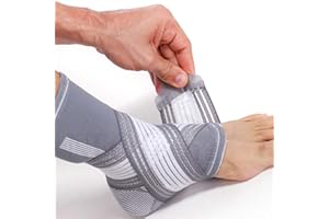 NeoTech Care Adjustable Ankle Support Brace (Gray, Size M, 1 Unit)