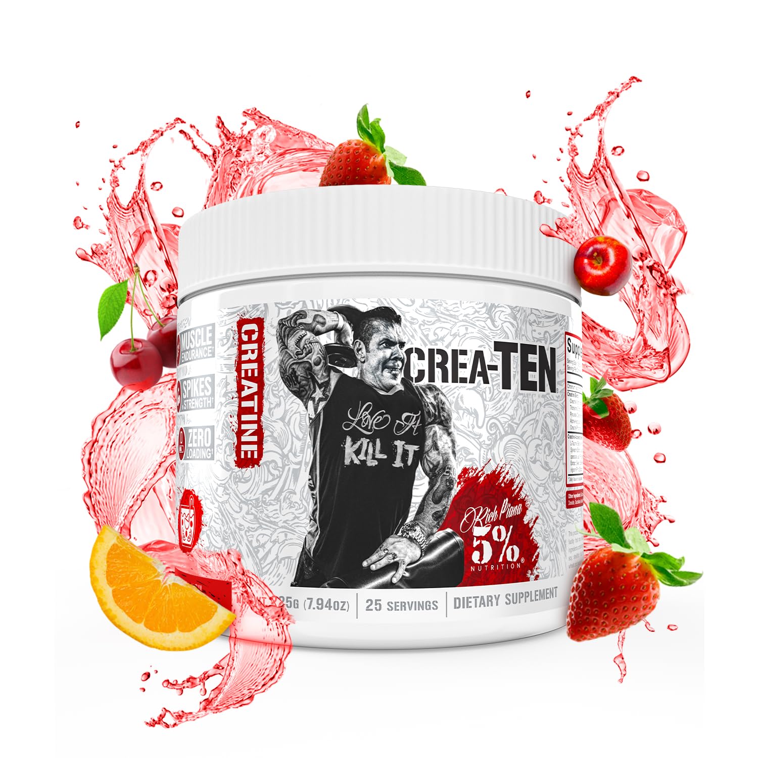 5% Nutrition CreaTEN Creatine Complex + Accelerators | Flavored Creatine Powder for Muscle Gain | Max Power, Strength, Endurance, & Recovery (Fruit Punch)