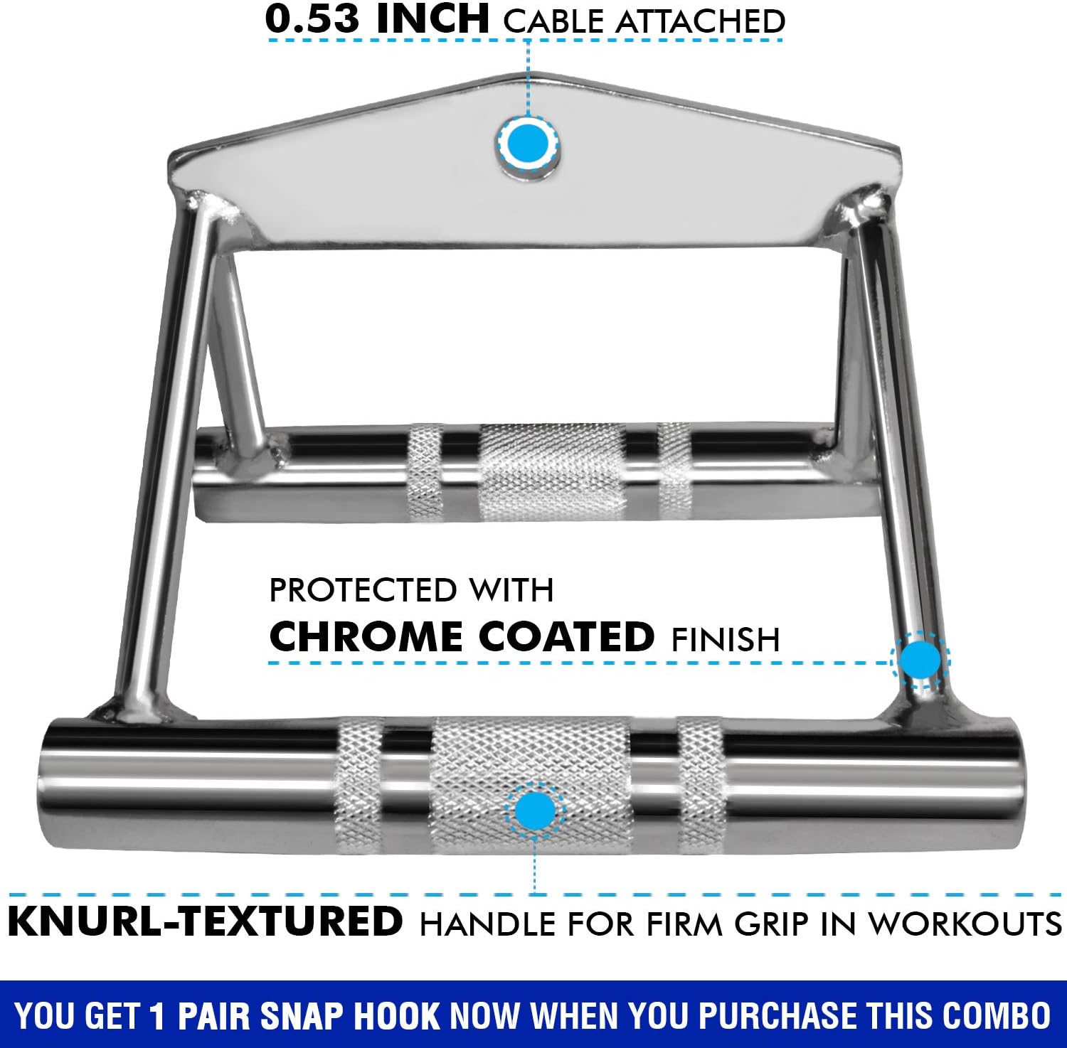 A2ZCARE Combo Tricep Press Down Cable Attachment | Multi-Option: Double D Handle, V-Shaped Bar, Tricep Rope, Rotating Straight Bar (V Handle+Tricep Rope+Rotating Bar+V-Shaped Bar) : Sports & Outdoors