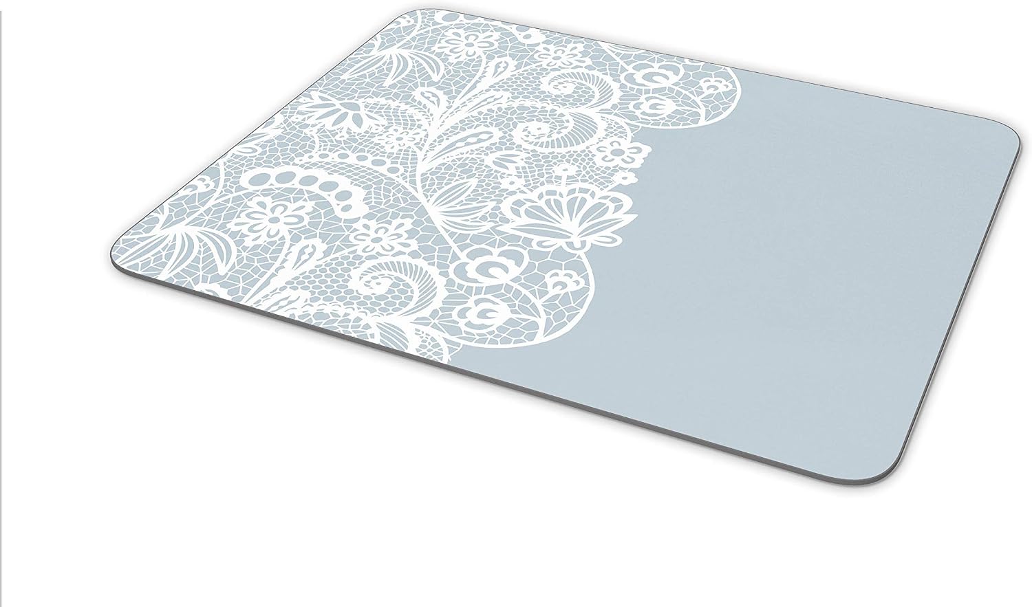 Grey Floral Lace Doily Mouse Mat Pad - Gran Mum Design Computer Fun #15107, Multicolor - Image 5