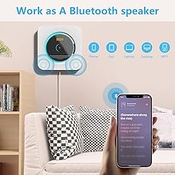 AONCO Portable CD Player,Bluetooth Wall-Mounted CD
