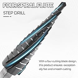 Cobalt M35 Step Drill Bit 1/8" to 1/2", TiAlN