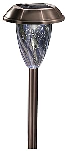 Moonrays 91758 Keswick Style Solar Metal Path Light, LED is 12X-Brighter, 4-Pack, Bronze
