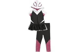 Marvel Avengers Spider-Man Spider-Gwen Captain America Girls Cosplay T-Shirt and Leggings Toddler to Little Kid