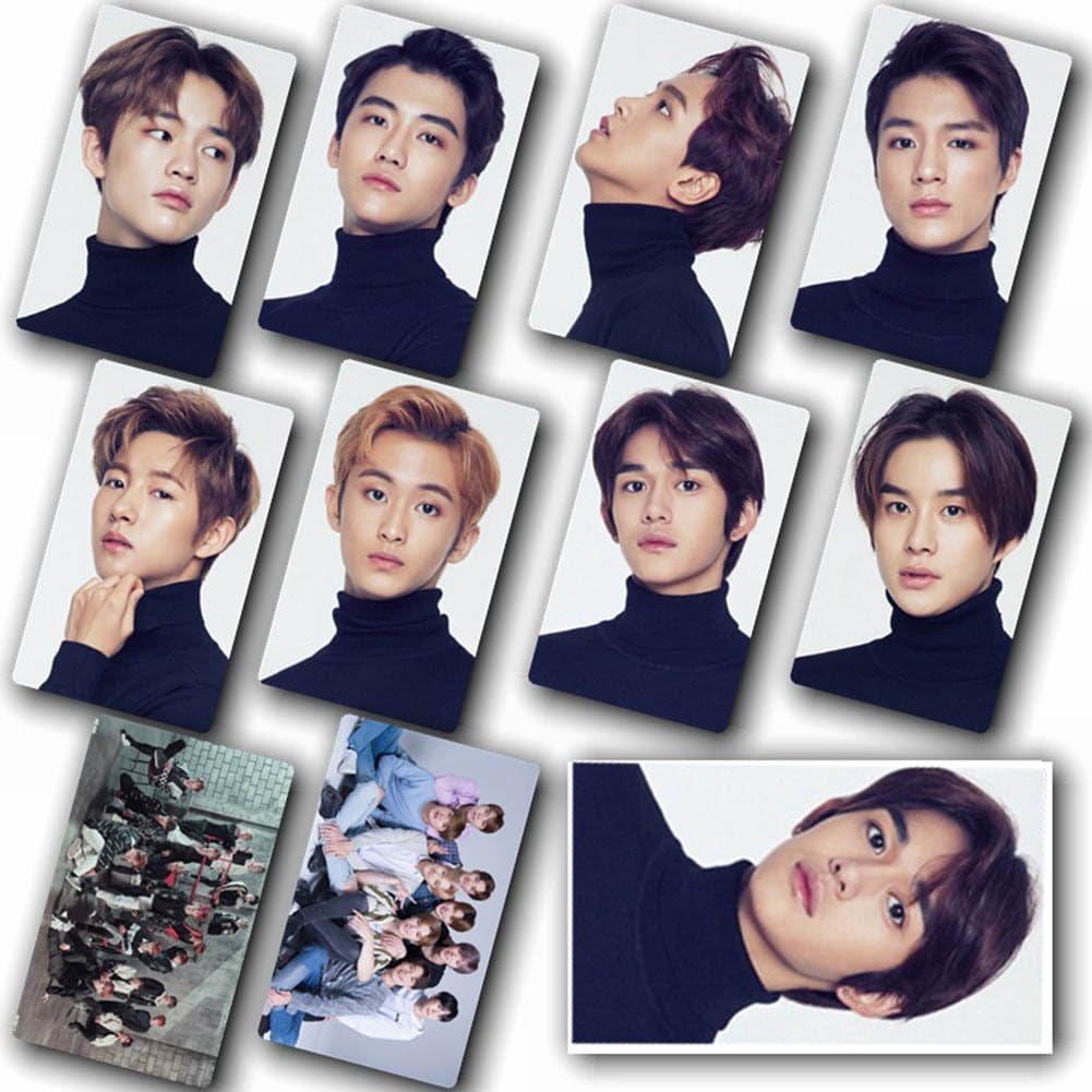 Pack of 10 Yovvin Kpop NCT Mini Photo Cards Stickers | NCT U NCT 127 NCT Dream Taeil, Johnny Taeyong, Yuta, Kun, Doyoung, Young Jaehyun, WinWin, WoO, Lucas, Mark, Renjun, Jeno Haechan, Jaemin, CHENLE, Jisung Photocards 8.6 x 5.4 cm I