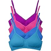 Kalon Women’s 4 Pack Demi Padded Bralette Wireless Comfortable Bra
