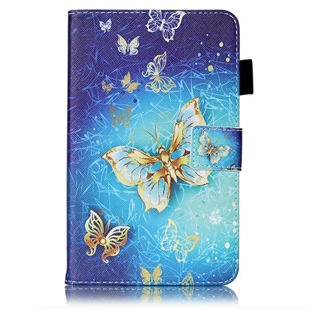 HereMore Samsung Galaxy Tab 4 7.0 Hülle Case, Ultra Schlank PU Leder Schutzhülle Tasche Stand Cover mit Kartenfächer für Sams