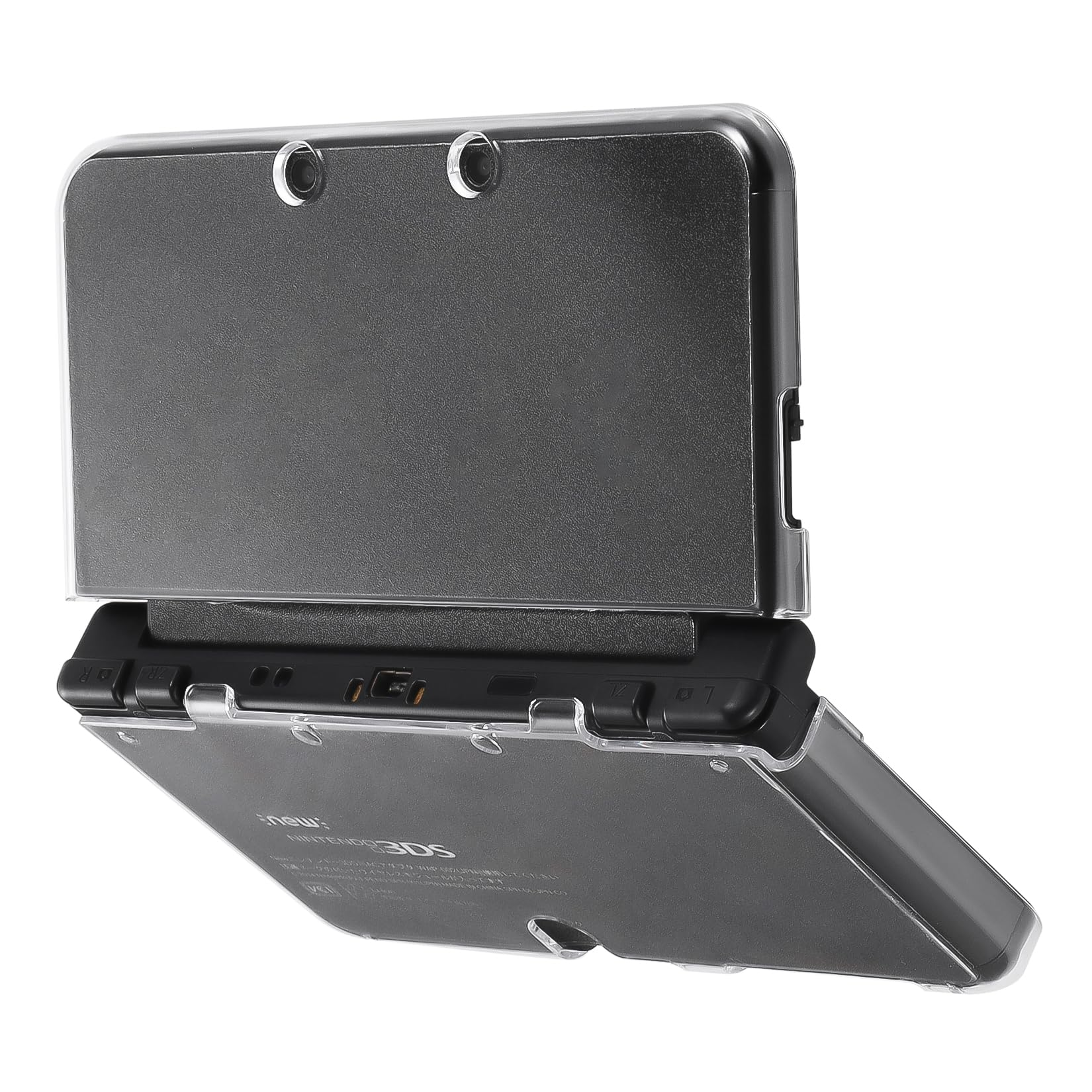 New 3DS Case - VSEER Ultra Clear Crystal Transparent Hard Shell Protective Case Cover Skin for Nintendo New 3DS - [New Modified Hinge-less Design]