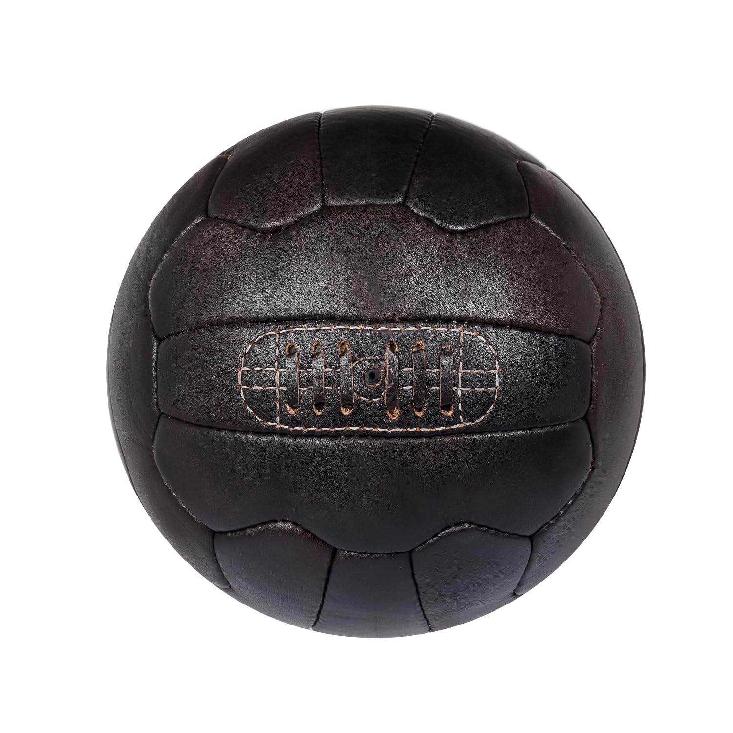 FNine Sports Antique Leather Balls, Vintage Balls Hand Made, (Football Light Brown)