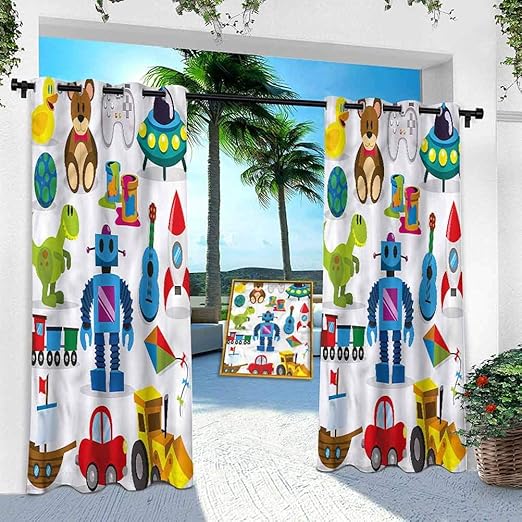 Aishare Store Cortinas impresas al aire libre, habitación de niños