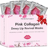 Permotary 30 PCS Moisturizing Collagen Lip Mask Crystal Mouth Care Pads Mask for Moisturizing &amp; Reducing Chapped, Smoothing Fine Lines Lip Patches with Moisture Essence for Gifts