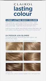 Clairol Lasting Colour Permanent Hair Dye 8A Medium Ash Blonde Grey Coverage view 3