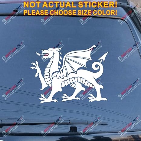 Amazon 3s Motorlineウェールズレッドドラゴンデカールステッカーwelsh Yア ドライグ ゴッホ車ビニールpickサイズカラーdie Cut No Bkgrd 8 3cm ブラック s10 ステッカー デカール 車 バイク