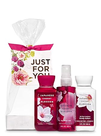 Amazon Com Bath And Body Works Japanese Cherry Blossom Just For You Mini Gift Set Beauty