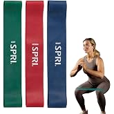 SPRI Mini Loop Bands Kit, Set of 3 - Light, Medium, Heavy Resistance Bands for Lower Body Workouts, Toning Muscles, and Exercise
