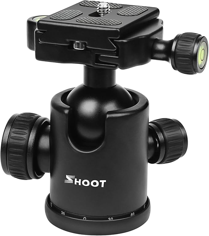 SHOOT Tripod Ball Head 360 Degree Panoramic Rotating for
