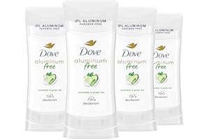 Dove Aluminum Free Deodorant for Women 4 Count Cucumber and Green Tea 72 hour odor protection 2.6 oz
