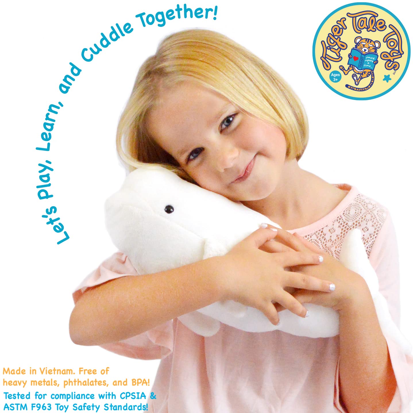 Billiam The Beluga - Peluche De Peluche De 15.0 In, De Tiger | Envío Gratis - Foto 2