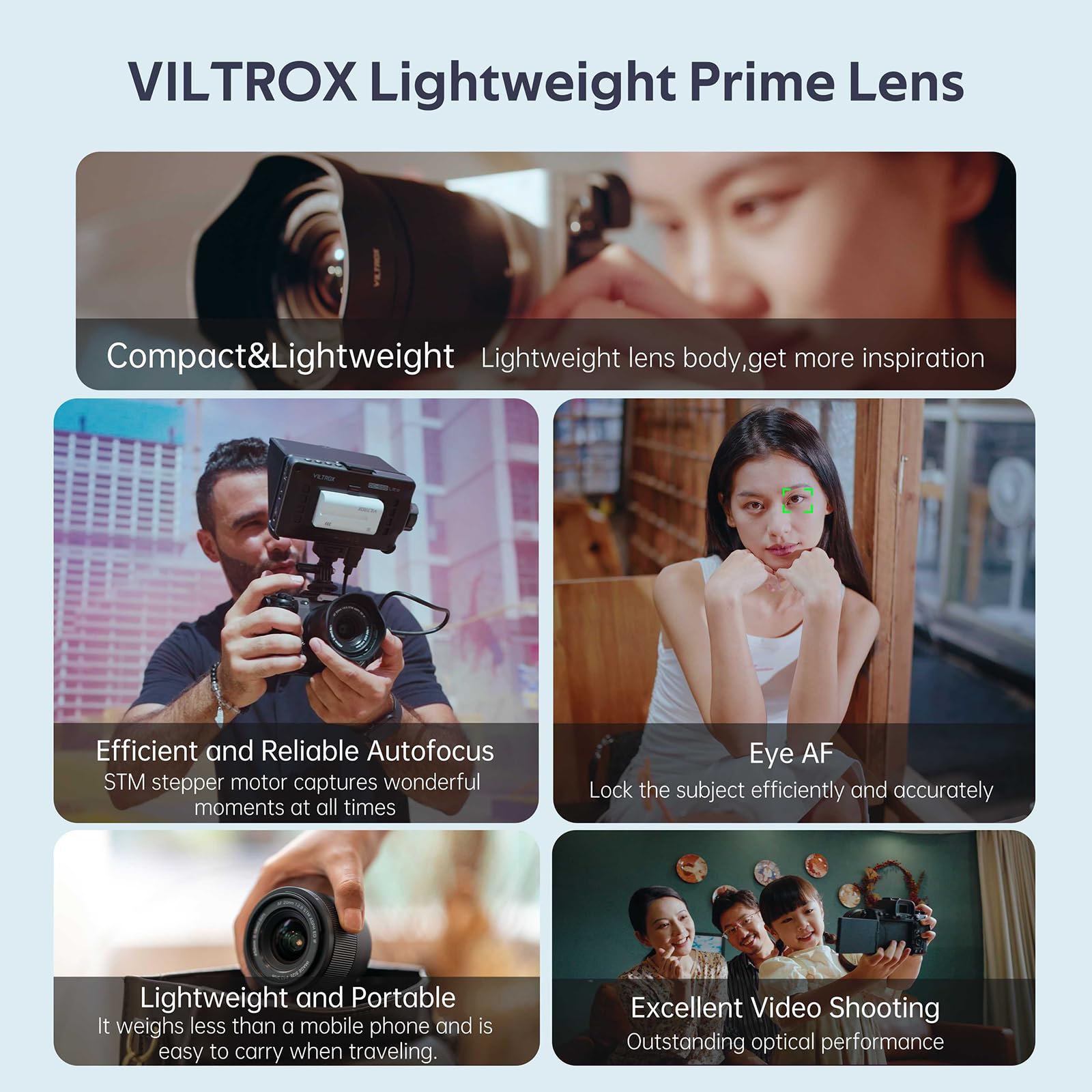 VILTROX 20mm F2.8 FE für Sony E Mount,AF 20mm f/2.8 E-Mount Vollformat Objektiv,Prime Weitwinkelobjektiv für Sony Alpha a7 a7III a7R a7RII I a7RIV a7S a7SII a9 a7C a6700 zv-e100 a6600 a6400 a7iv a7ii 4