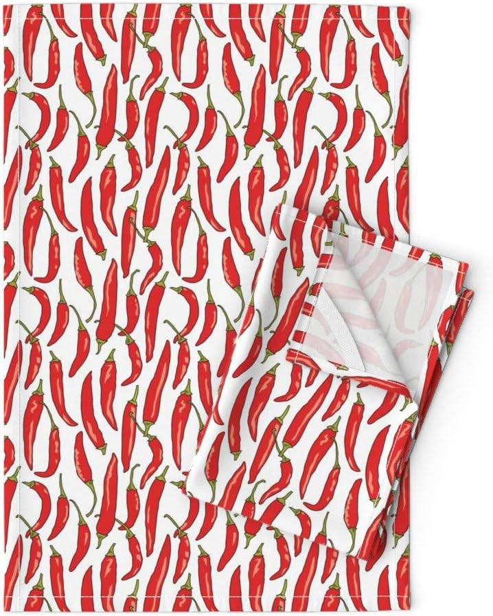 Roostery Tea Towels, Chili Pepper Chili Peppers Hot Pepper