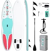 FunWater Inflatable Stand Up Paddle Board 10'6"/11"/11'6" Paddle Board for Adults & Youth, Paddleboards Inflatable with Premium SUP Accessories, Wide Stable, Non-Slip Comfort Deck
