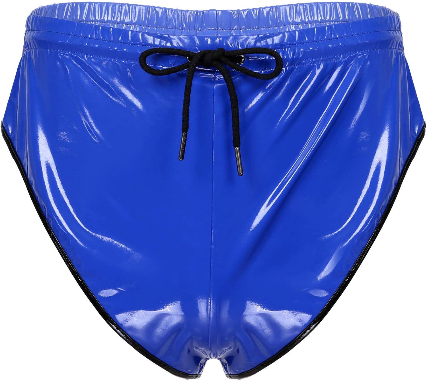 YUUMIN Herren Lack Leder Slips Mini String Tanga Sexy Offen Badehose