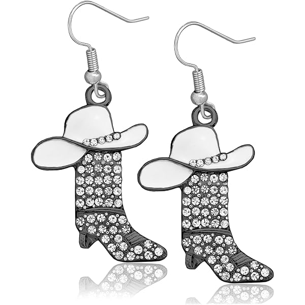 Broche Western Cowboy Cowgirl - Chapeau Et Bottes En émail Vert, Rhodium, Strass, Neuf Avec étiquettes
