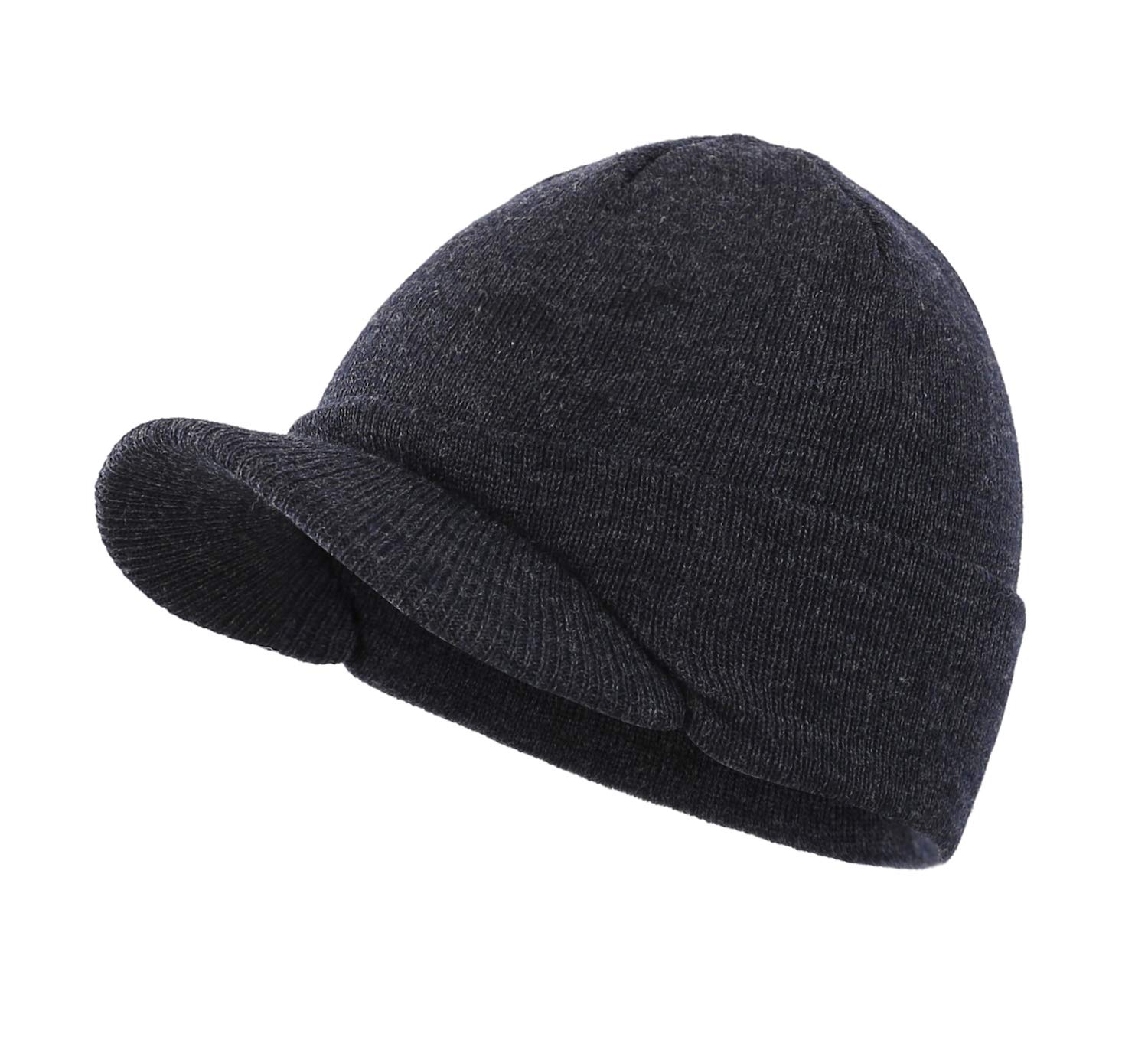 winter cap with brim