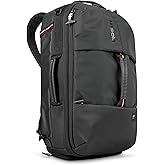 Solo New York Travel Backpack Duffel - Convertible Travel Duffle Bag for Men & Women, Carry On Size, Use for Gym, Flights, or Work, Separate Shoe Compartment, Padded Straps - All-Star, Black