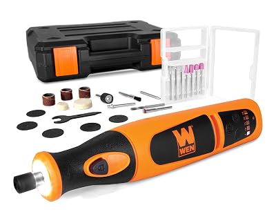 WEN 23072 Variable Speed Lithium-Ion Cordless Rotary Tool Kit with 24-Piece Accessory Set, Charger, and Carrying Case, 7.2 Volts