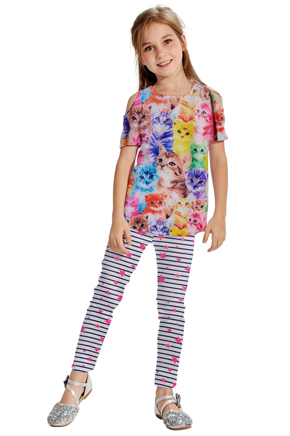 BFUSTYLE Short Sleeve O Neck Undershirt top Tank Shirt for Girls Kids fit 3-4t 1 Pack