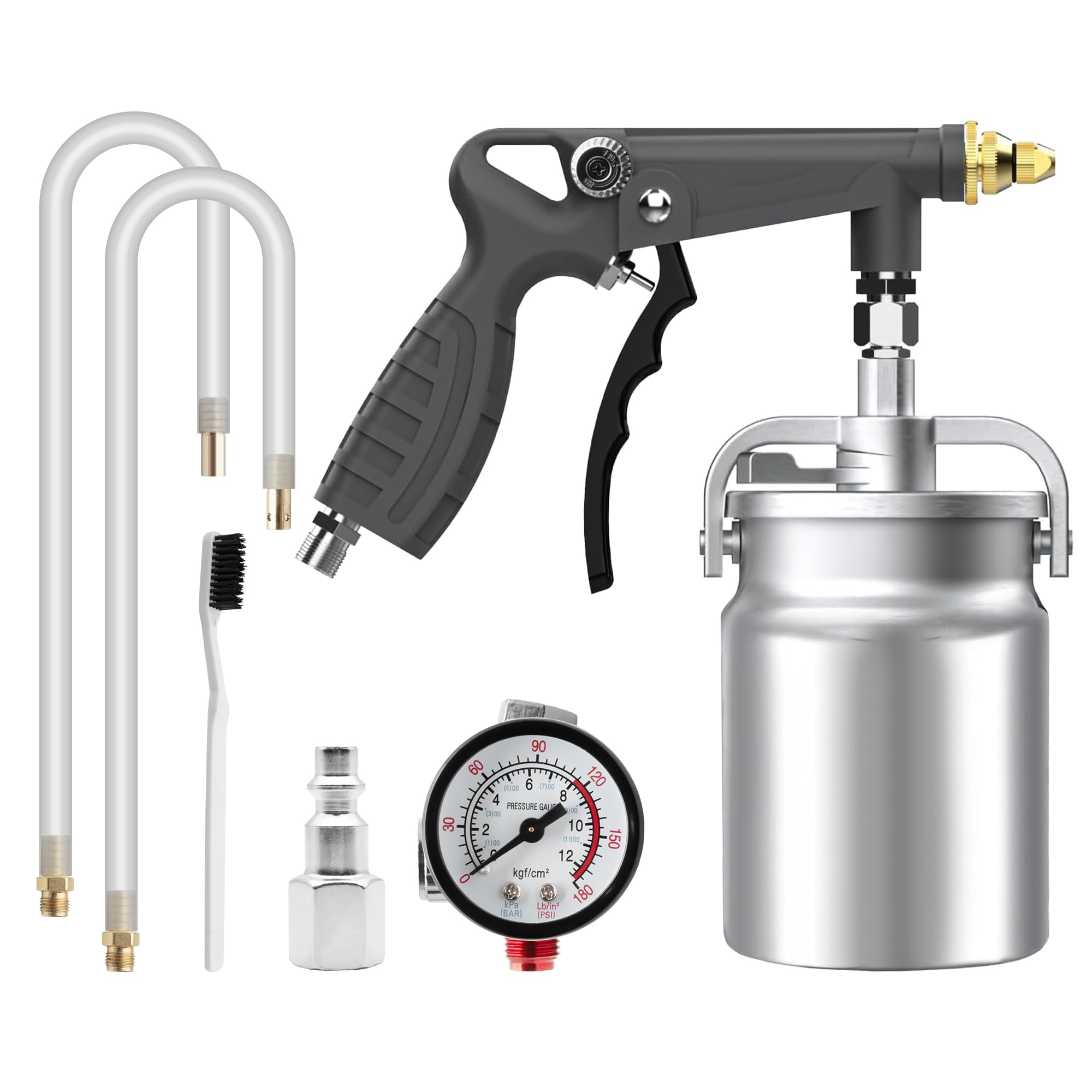 Undercoating Spray Gun with 1000ml Suction Feed Cup and 360° Straight ...