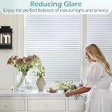 DOWELL Window Film Privacy 90x400cm Frosted Stripe Static Cling Glass Vinyl view 7