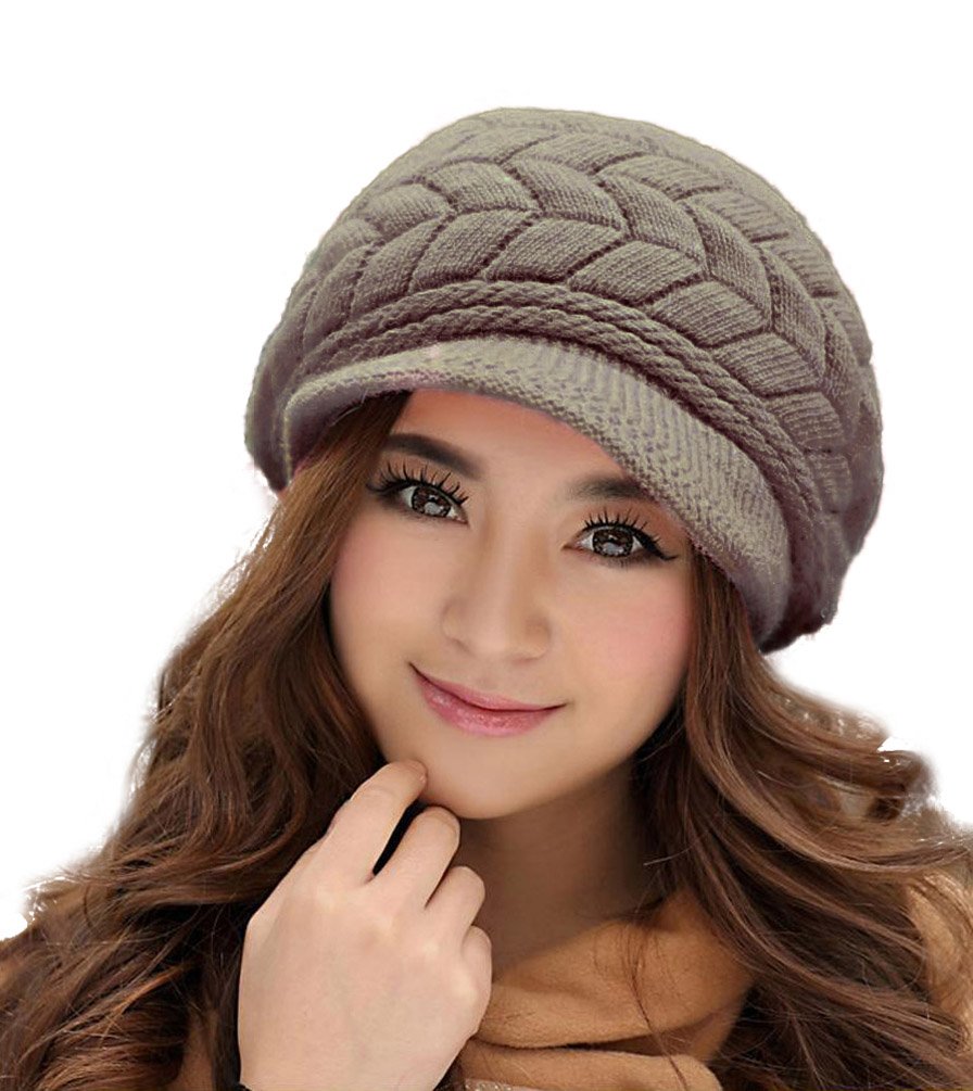 Warm Wool Knit Snow Ski Skull Cap 