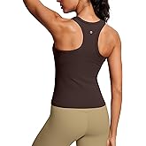 CRZ YOGA Butterluxe High Neck Tank Tops for Women - Yoga Workout Athletic Gym Camisole Racerback Sleeveless Shirts