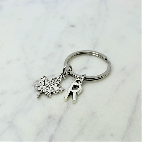 Porte Cle Feuille D Erable Personnalise Porte Clef Protection Porte Cle A Initiale Porte Clef Personnalise Cadeau Personnalise Cadeau Femme Amazon Fr Handmade