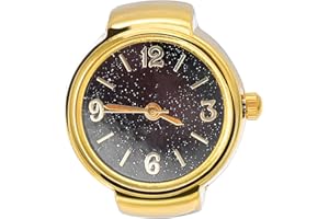 iplusmile Retro Digital Ring Watch for Men and Women Mini Quartz Finger Watch 1.06 Inch Unique Fashionable Ring-Shaped Timepi