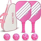Pickleball Paddles Set of 2, USAPA Approved Fiberglass Pickle Ball Set with 2 Cute Lightweight Pickleball Rackets, 2 Indoor &2 Outdoor Balls, 1 Pickleball Bag for Women, Beginner, Youth