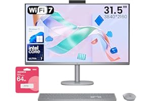 HP OmniStudio X 32 AI All-in-One Desktop, 31.5" UHD 4K 3840*2160 550 nits IPS, Intel Ultra 7 155H, 32GB DDR5, 2TB SSD, Wi-Fi 7, Wireless KB&M, 5MP Camera, Bundle with Adata UC310 64GB USB Flash Drive