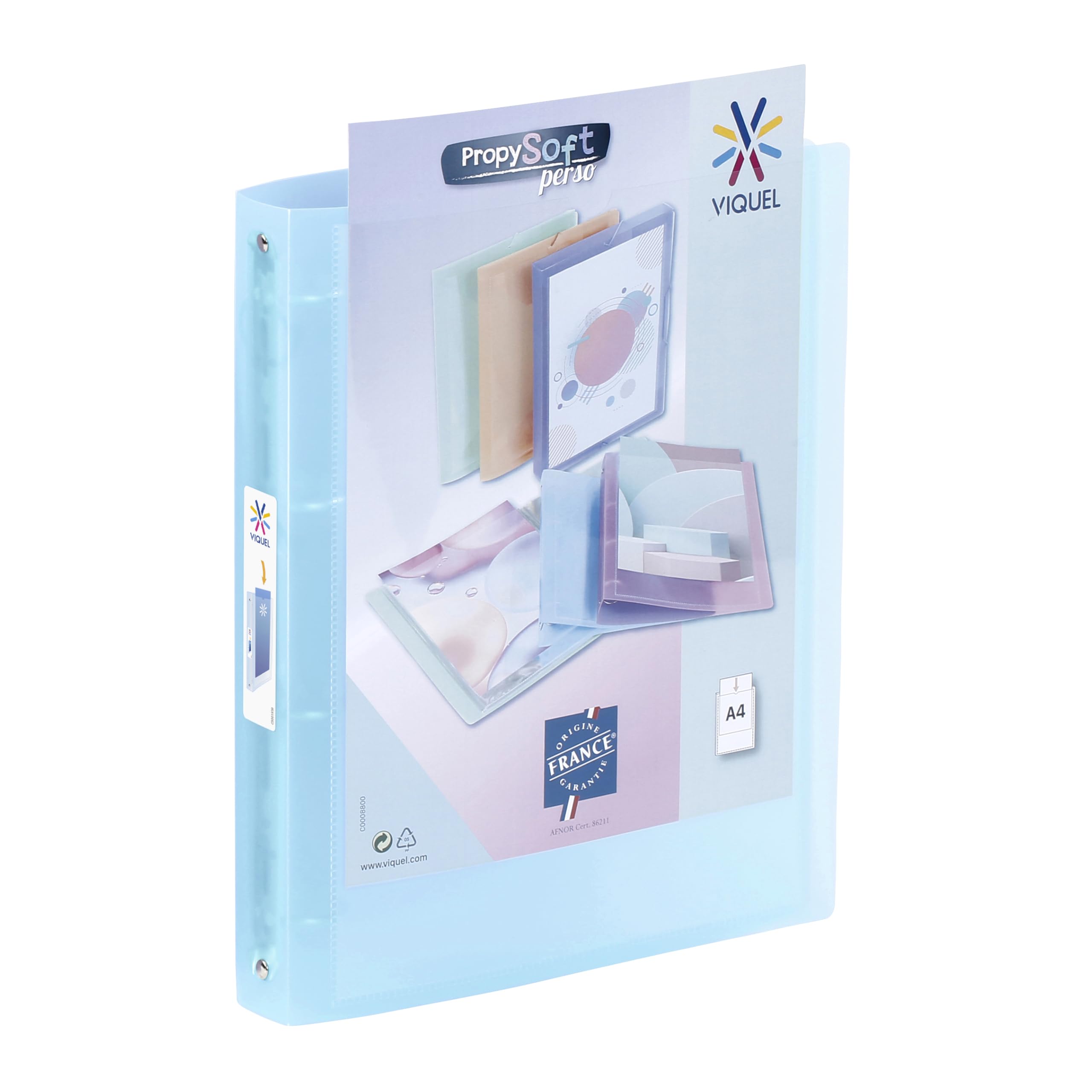 Viquel 097301-05 4-Ring Binder 35 mm Spine Customisable Blue/Green