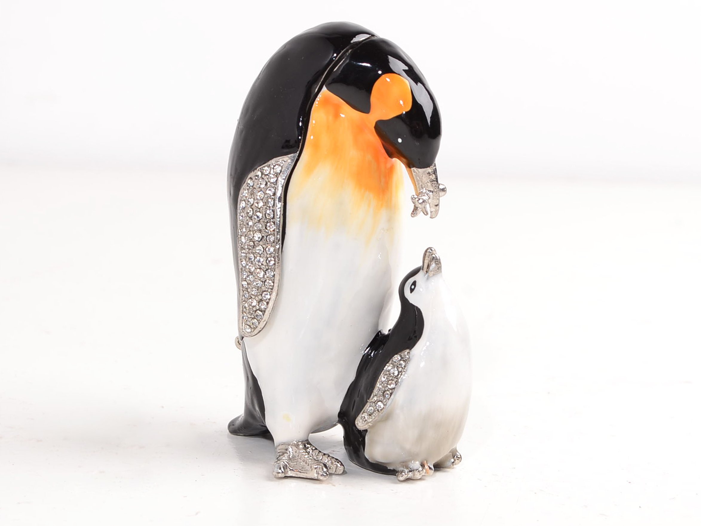 Widdop Penguin with Chick Trinket Box - Ornament - Treasured Trinkets