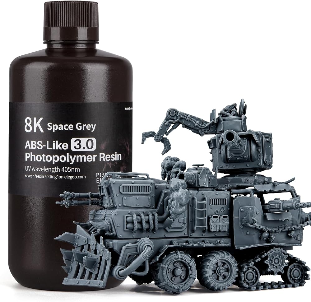 ELEGOO ABS-Like 3D Printer Resin 3.0 405nm 1000g Space Grey