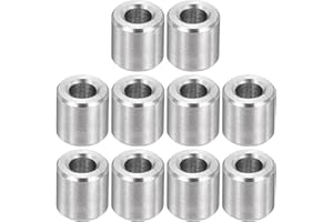 PATIKIL M3 Stainless Steel Spacers, 12Pcs Metal Spacer 3mm ID x 6mm OD x 7mm L Screw Standoff for 1/8" or M3 Screw