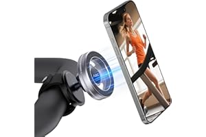 A2C Phone Holder for Peloton Bike, Stroller Phone Holder with Strong Magnets, Adjustable Strap Phone Mount for Shopping Cart, Treadmill, Golf Push Cart, Exercise Bike, Compatible with iPhone & Android