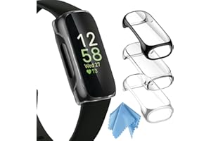 FINTIE Case Compatible with Fitbit Inspire 3 2 HR, Flexible Soft Full-Around Watch Screen Protector TPU Case Cover Bumper She