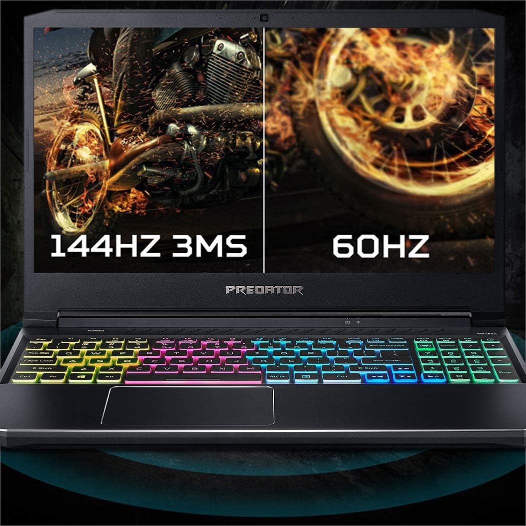 Acer Predator Helios 300 Gaming Laptop, Intel i7-10750H, NVIDIA GeForce RTX 2060 6GB, 15.6" Full HD 144Hz 3ms IPS Display, 16GB Dual-Channel DDR4, 512GB NVMe SSD, Wi-Fi 6, RGB Keyboard, PH315-53-72XD: Computers & Accessories