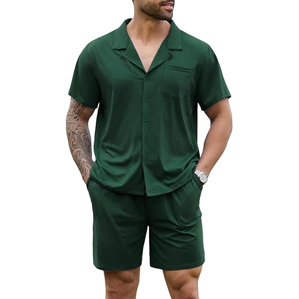 Pijama Hombre Verano Henry Terre Conjunto De Pijama Corto Para